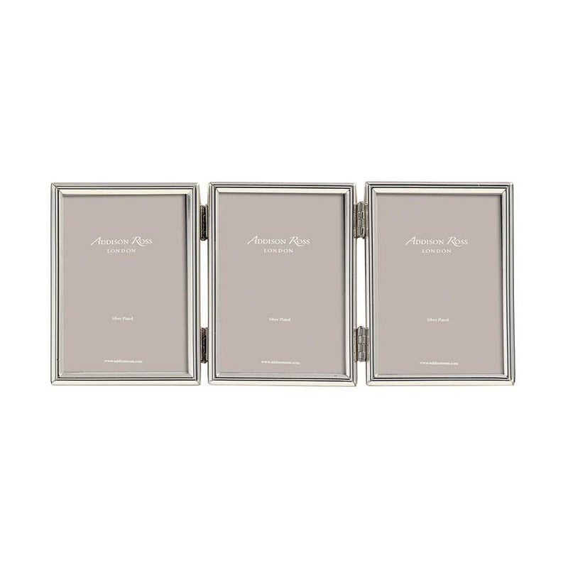 Addison Ross Fine Edged Silver Triple Photo Frame