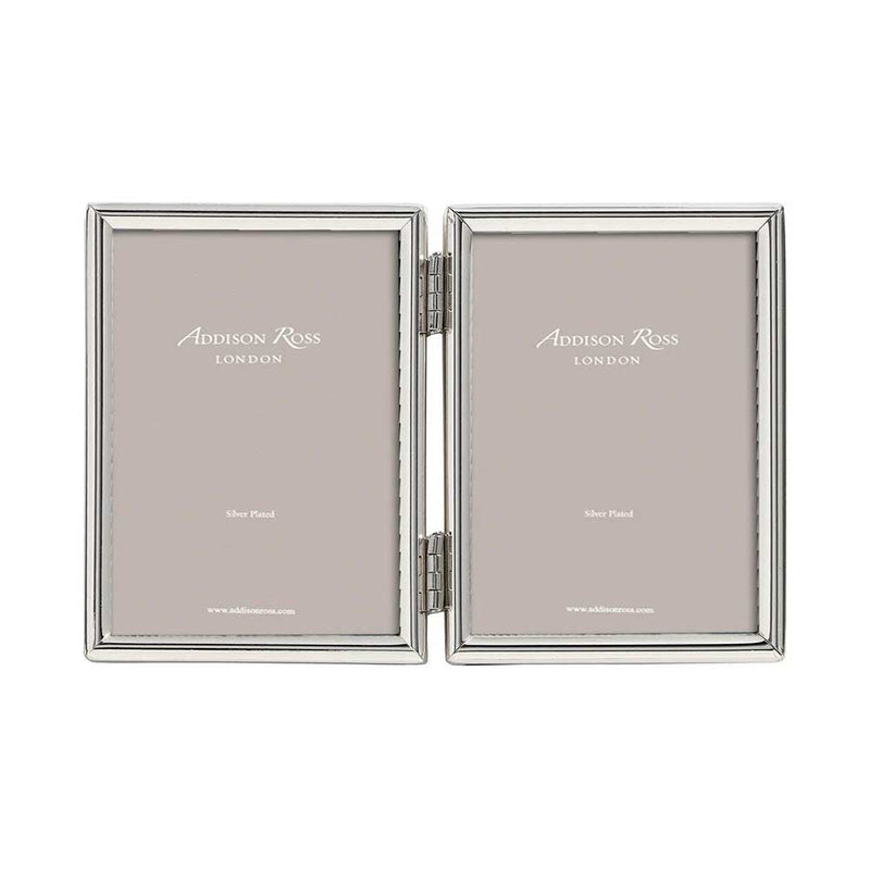 Addison Ross Fine Edged Silver Double Photo Frame