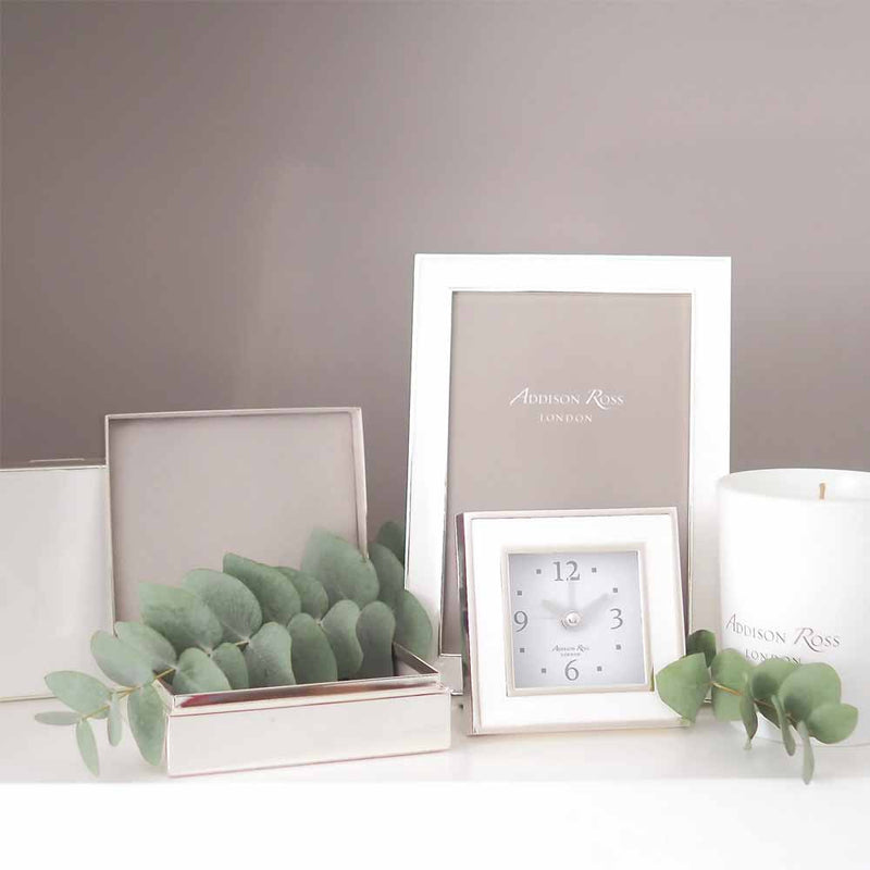 Addison Ross White Enamel & Silver Frame