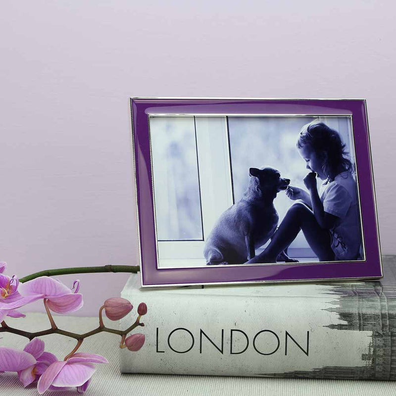Addison Ross Purple Enamel & Silver Frame