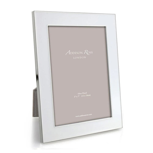 Addison Ross White Enamel & Silver Frame, 5 x 7