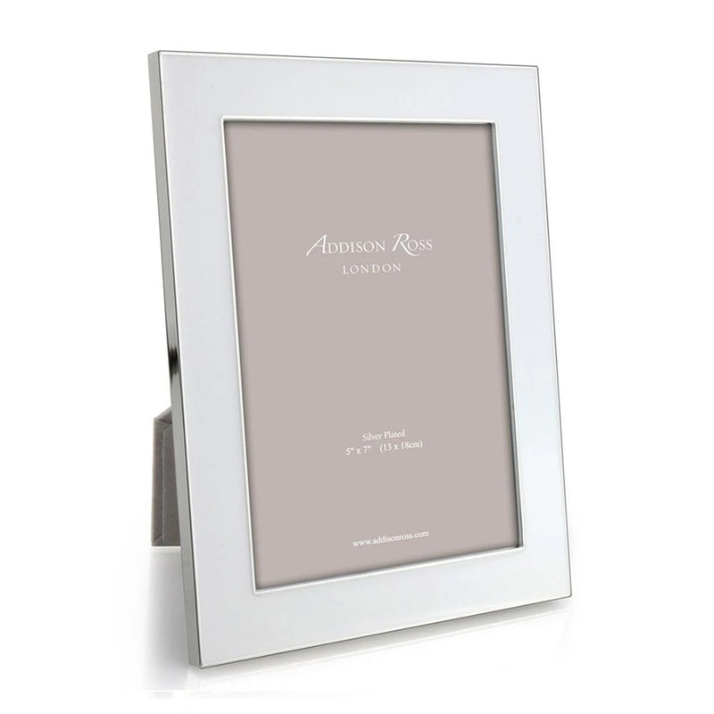 Addison Ross White Enamel & Silver Frame, 5 x 7