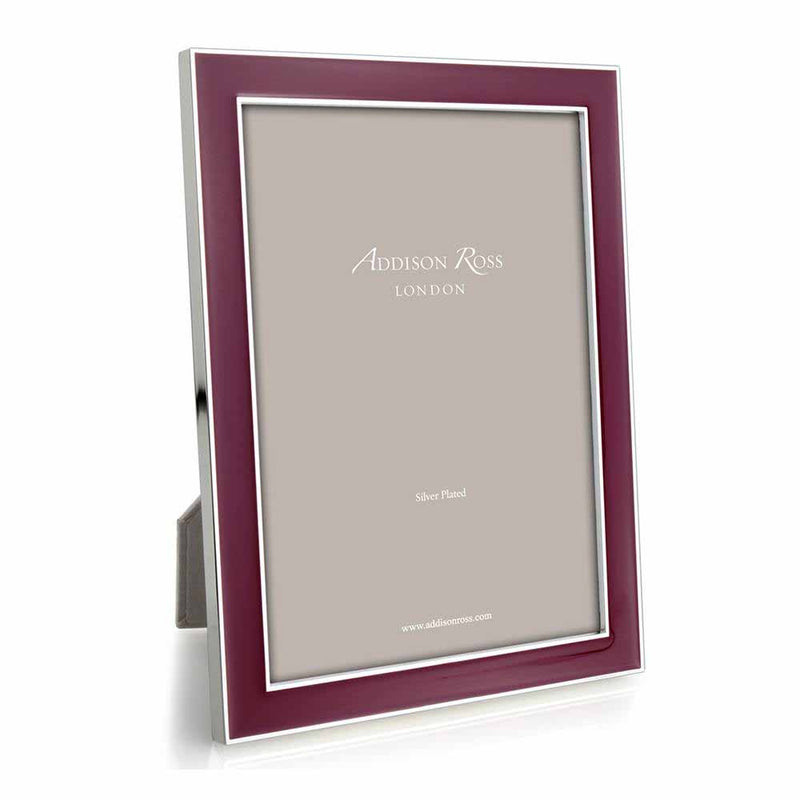 Addison Ross Plum Enamel & Silver Frame, 5 x 7 FR0940