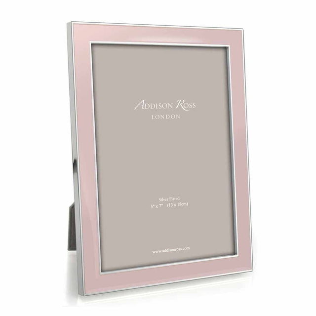 Addison Ross Light Pink Enamel & Silver Frame, 5 x 7