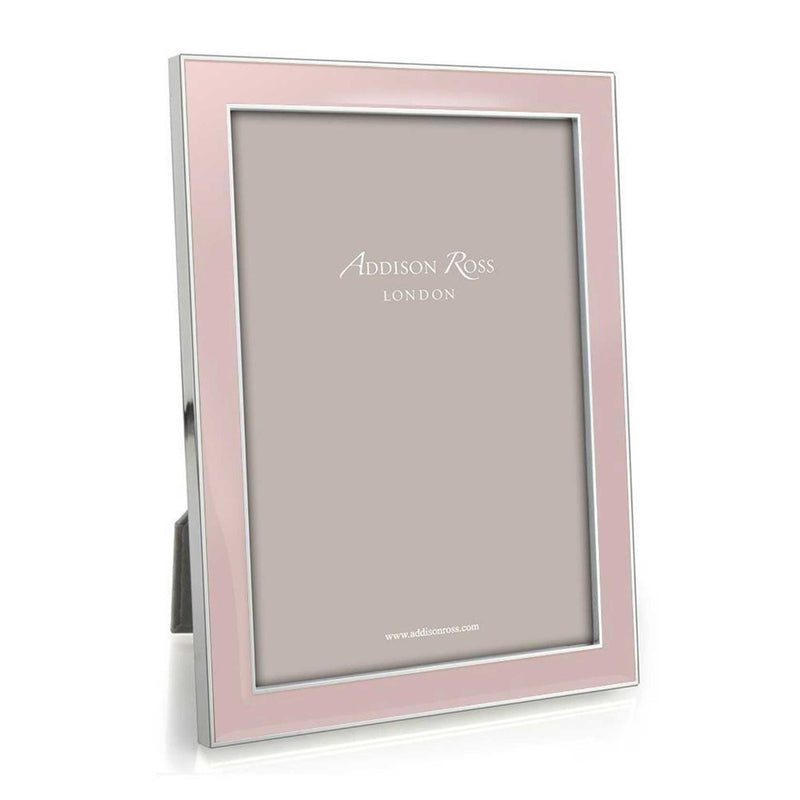 Addison Ross Enamel Light Pink & Silver Photo Frame, 4 x6