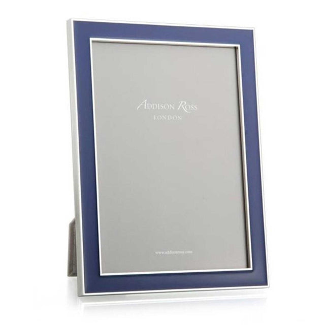 Addison Ross Enamel Navy Blue & Silver Photo Frame, 4 x 6