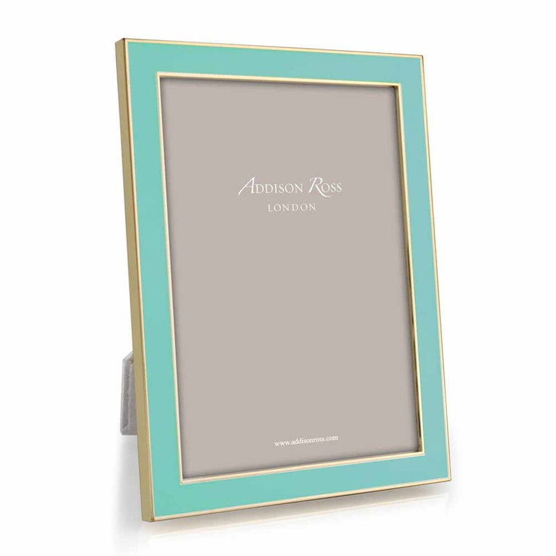 Addison Ross Pastel Blue Enamel & Gold Frame, 5 x 7 FR1360