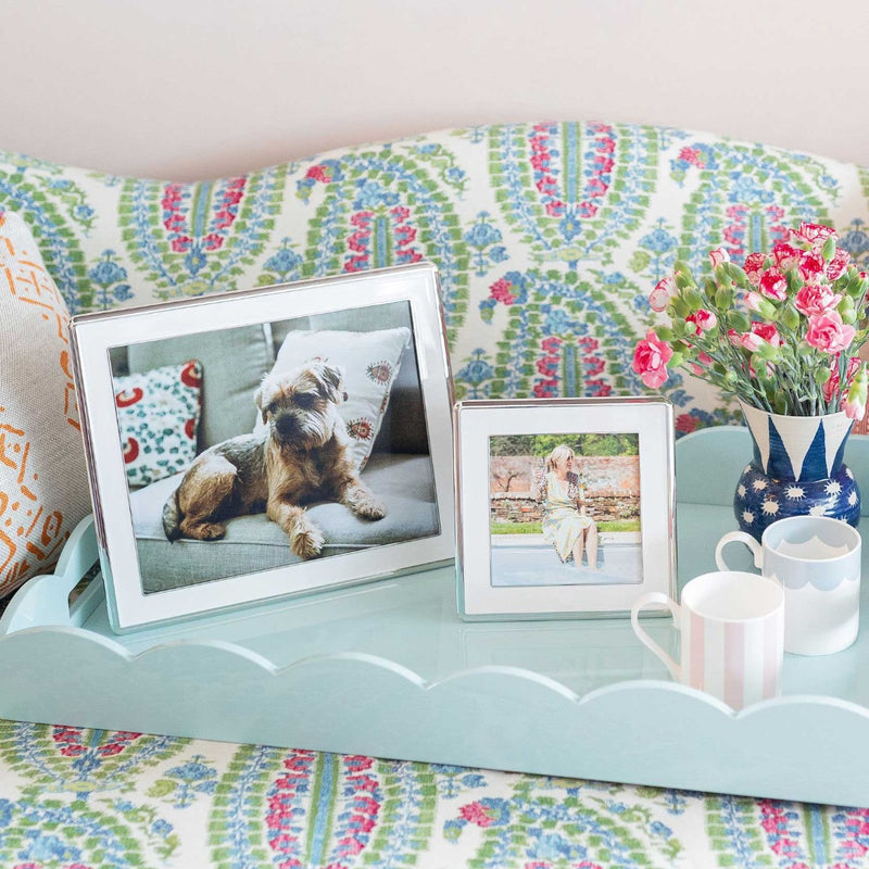 Addison Ross Enamel White & Silver Frame