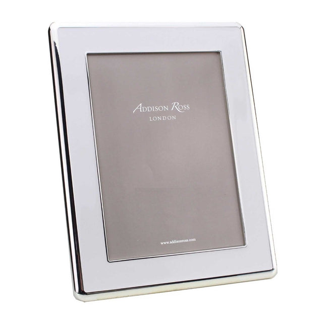 Addison Ross Enamel White & Silver Frame, 5 x 7