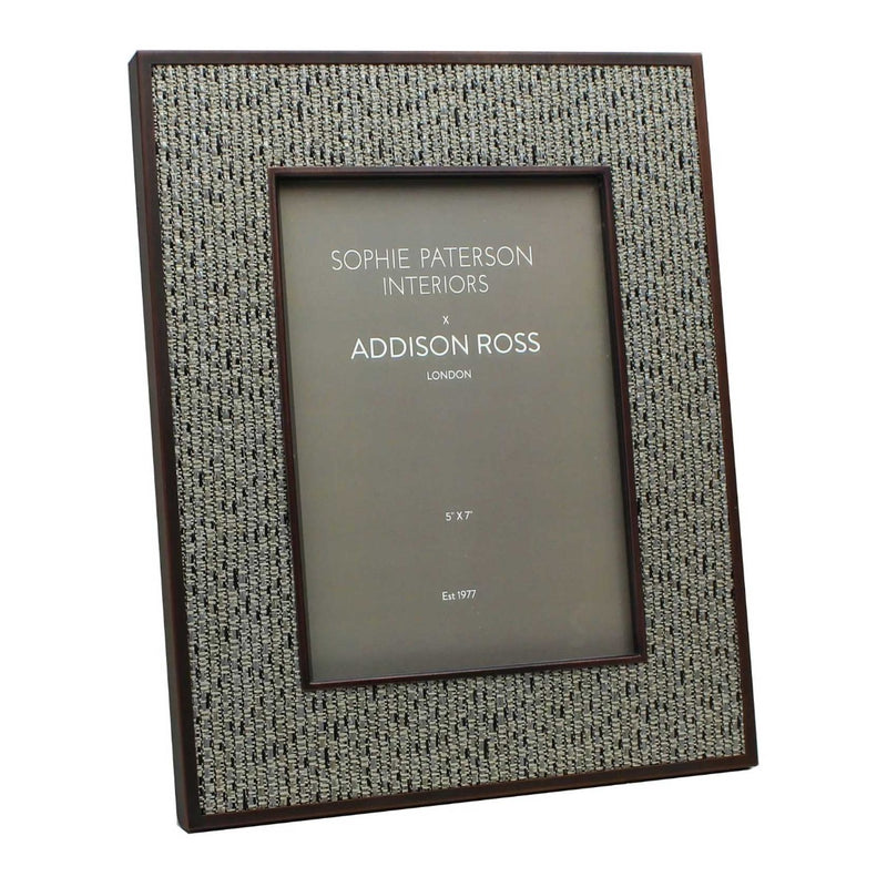 Addison Ross Sophie Paterson Grey Tweed Rattan Photo Frame, 5x7
