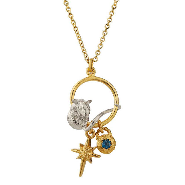 Alex Monroe Stowaway Mouse Charm Necklace