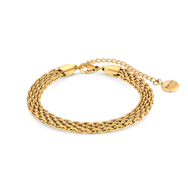 Amori Herringbone Bracelet, Gold
