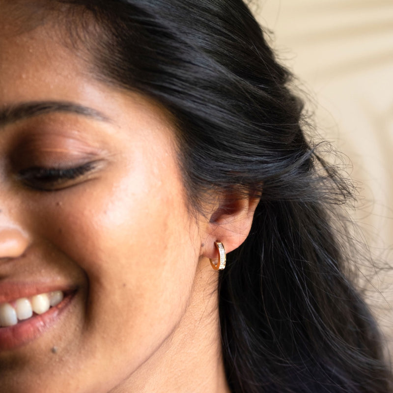 Amori Hoop Earrings, Gold