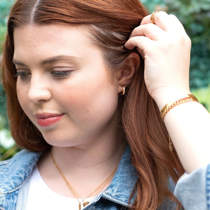 Amori Hoop Earrings, Gold