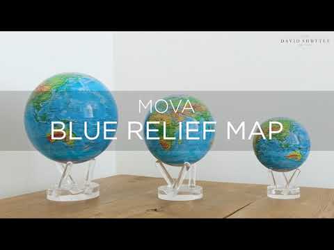 MOVA Blue with Relief Map 6 Inch Globe