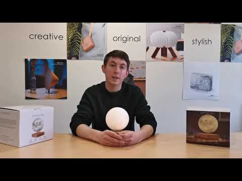 Gingko Smart Moon Lamp with Black Base