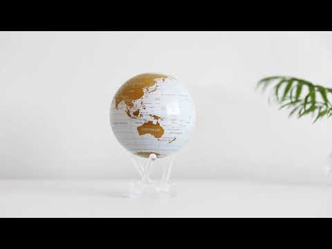 MOVA White & Gold 6 Inch Globe