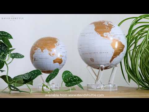 MOVA White & Gold 6 Inch Globe