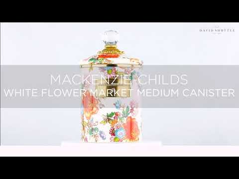 Mackenzie-Childs Flower Market White Medium Canister