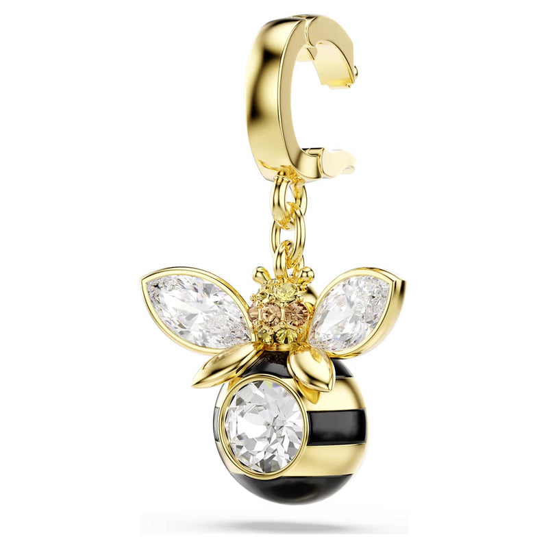 Swarovski Idyllia charm, Mixed cuts, Bee, Multicoloured, Gold-tone plated