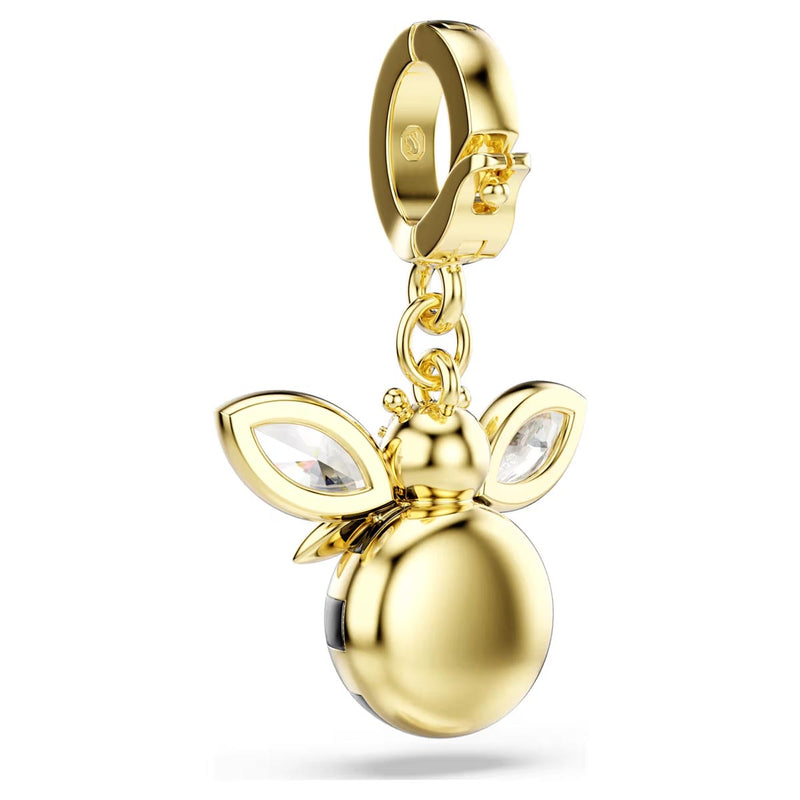 Swarovski Idyllia charm, Mixed cuts, Bee, Multicoloured, Gold-tone plated