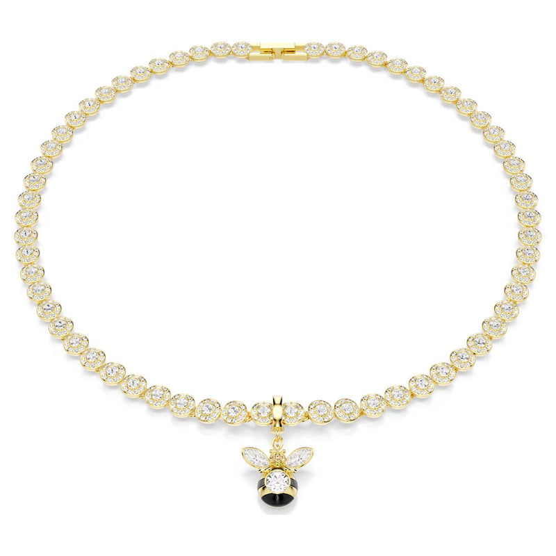 Swarovski Idyllia charm, Mixed cuts, Bee, Multicoloured, Gold-tone plated