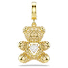 Swarovski Idyllia charm, Mixed cuts, Teddy, Gold-tone plated