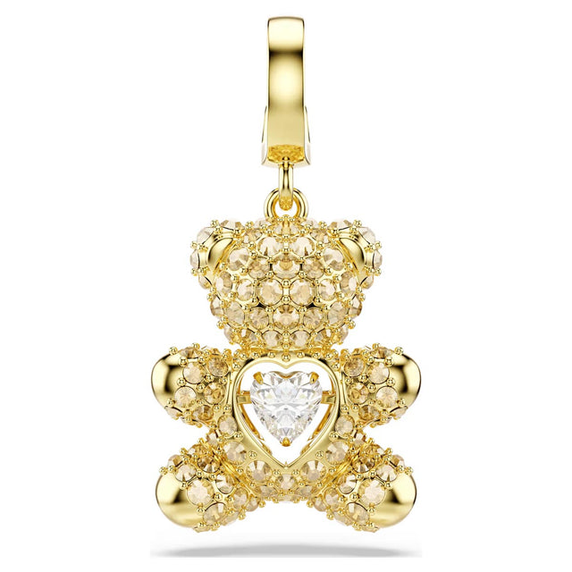 Swarovski Idyllia charm, Mixed cuts, Teddy, Gold-tone plated