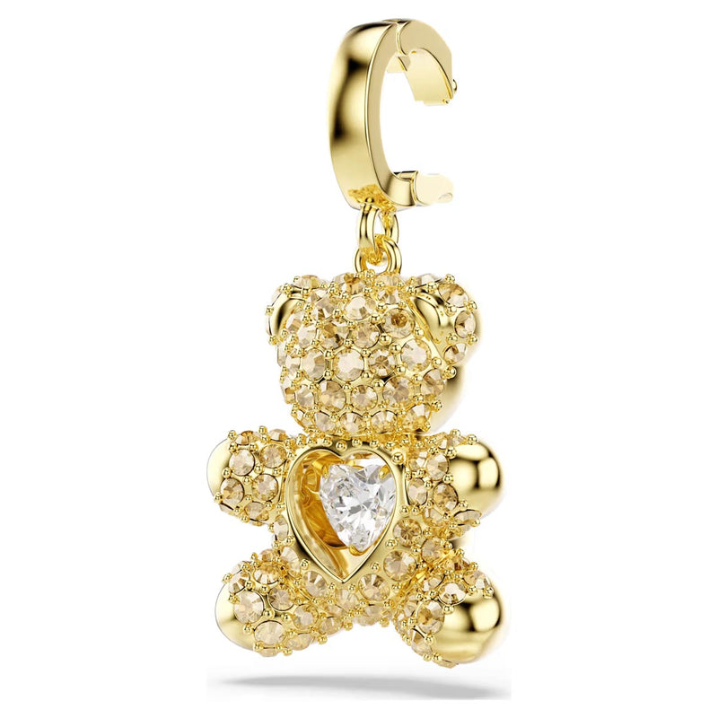 Swarovski Idyllia charm, Mixed cuts, Teddy, Gold-tone plated