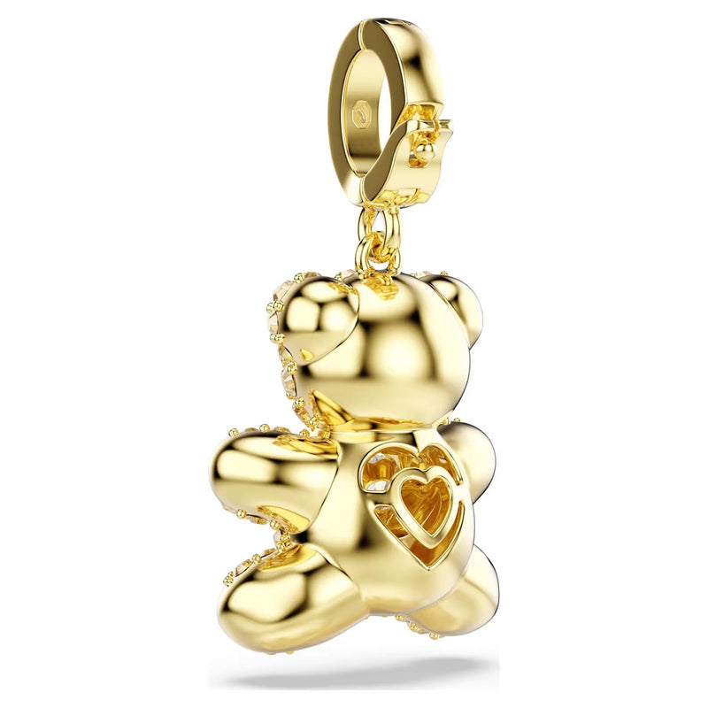 Swarovski Idyllia charm, Mixed cuts, Teddy, Gold-tone plated