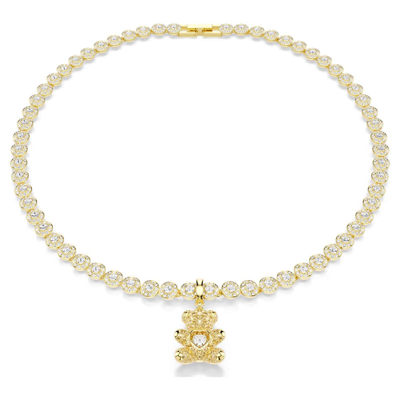 Swarovski Idyllia charm, Mixed cuts, Teddy, Gold-tone plated