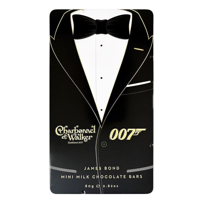 Charbonnel et Walker 007 James Bond Mini Milk Chocolate Bars Small Tin