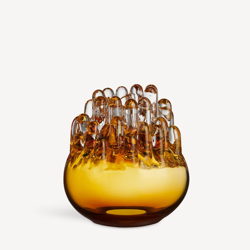 Kosta Boda Polar Amber Votive, 200mm