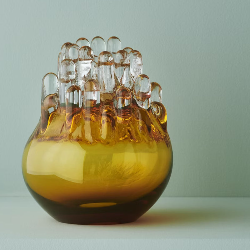 Kosta Boda Polar Amber Votive, 200mm