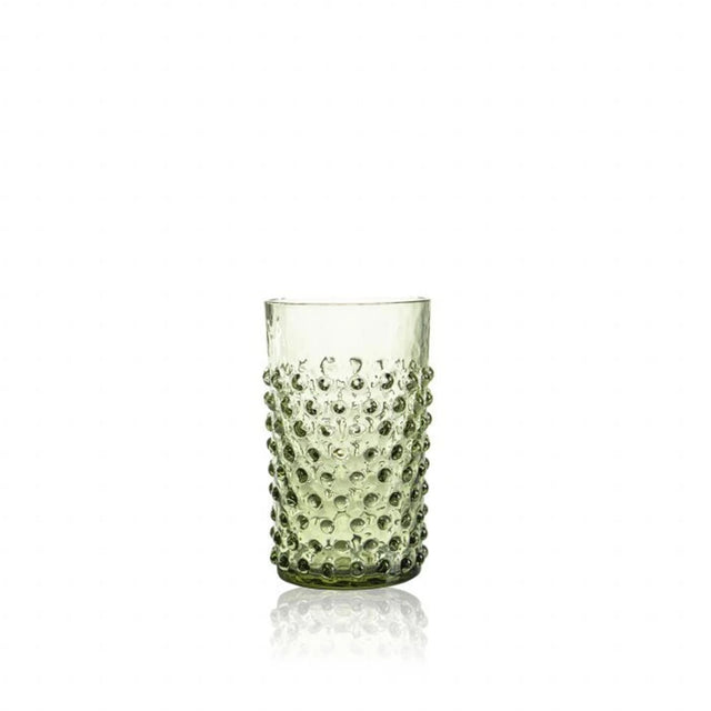 Klimchi Olive Green Hobnail Tumblers (set of 6)