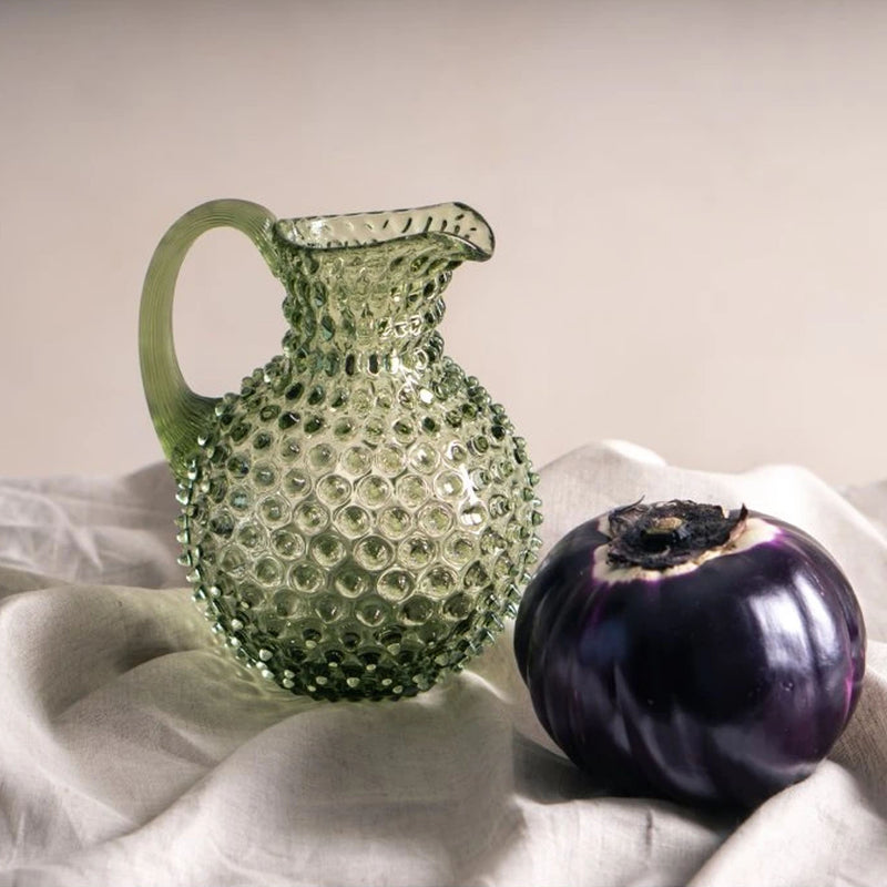 Klimchi Olive Green Hobnail Large Jug 2L