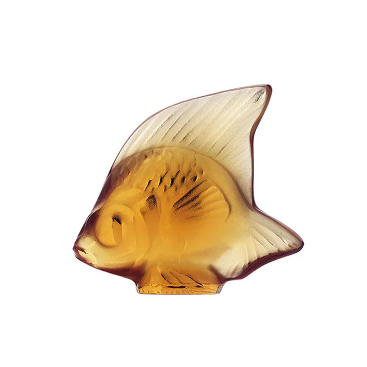 Lalique Fish Sculpture | Yellow Crystal Figurine, 3002400 - David