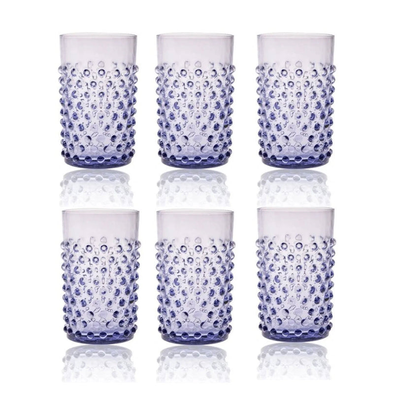 Klimchi Lavender Hobnail Tumblers (set of 6)