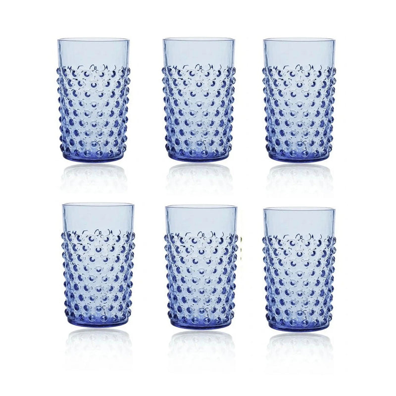 Klimchi Light Blue Hobnail Tumblers (set of 6)