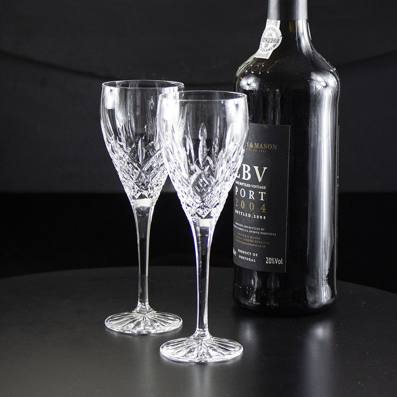 Royal Scot Crystal London 2 Crystal Port / Sherry Glasses, 178mm