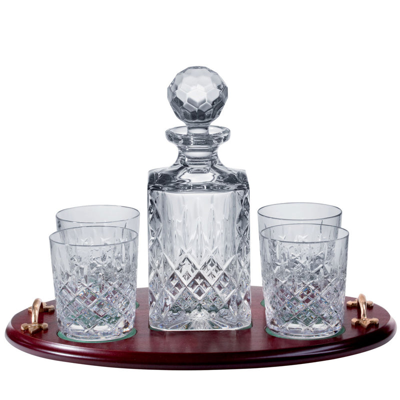 Royal Scot Crystal London Club Tray Set