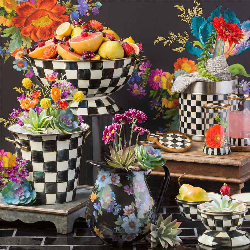 Mackenzie-Childs Courtly Check Round Coasters