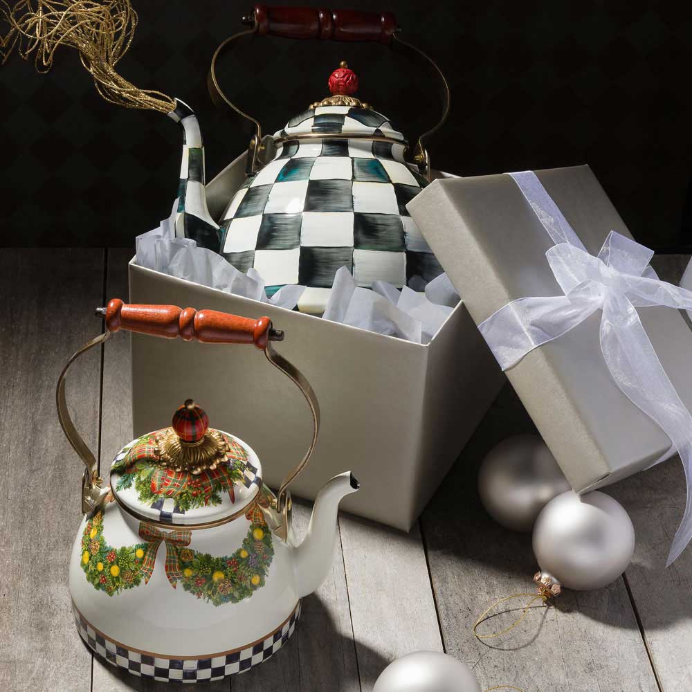 Mackenzie-Childs | Courtly Check 3 Quart Tea Kettle - David