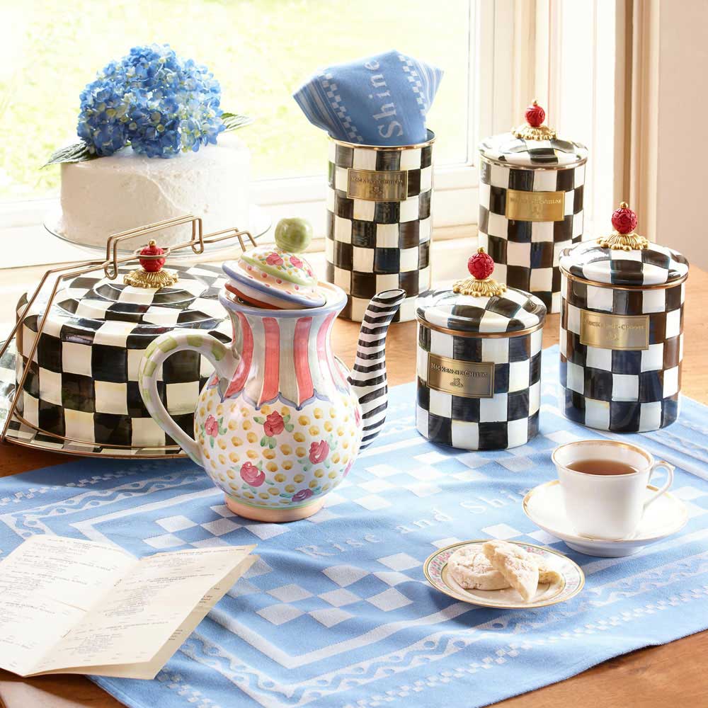 Mackenzie Childs Courtly Check Canisters – David Shuttle Ltd