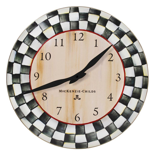Mackenzie Childs Courtly Check Enamel Clock