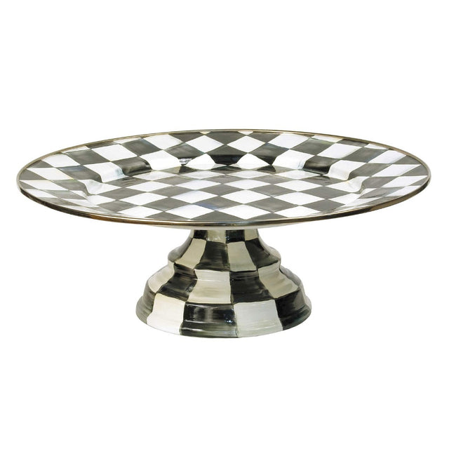 Mackenzie-Childs Courtly Check Enamel Pedestal Platter, Large
