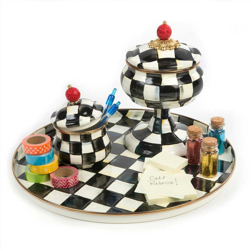Mackenzie-Childs Courtly Check Lidded Sugar Bowl #3