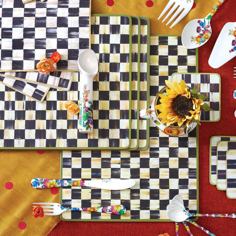 Mackenzie Childs Courtly Check Set of 4 Placemats 