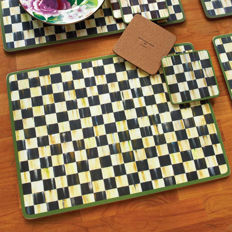 Mackenzie Childs Set of 4 Placemats in Courtly Check design