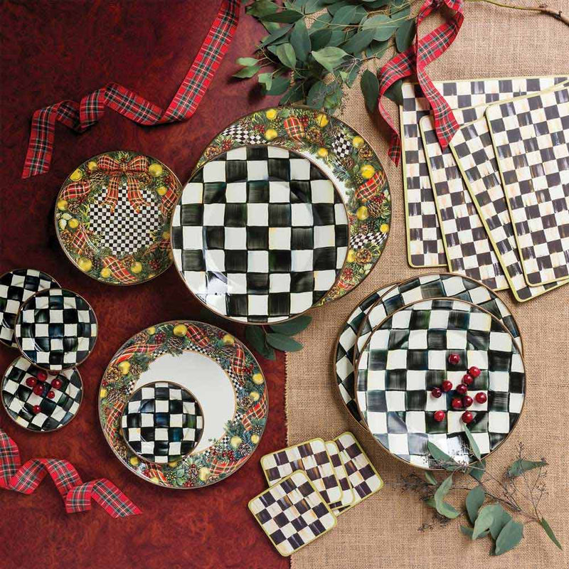 Mackenzie Childs Courtly Check Placemats Set of 4 in a Festive setting